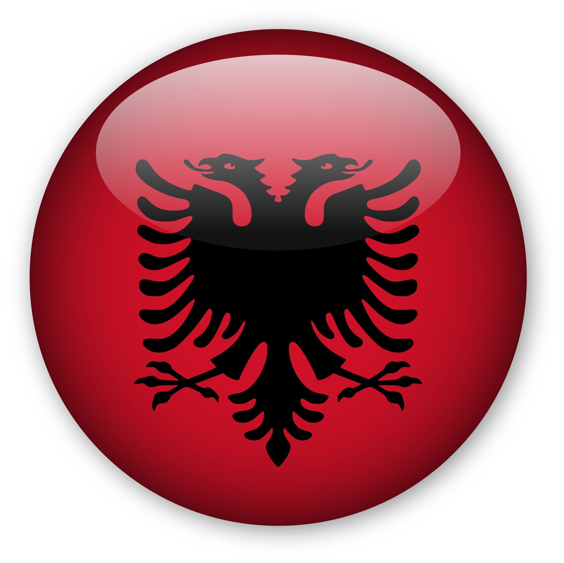 Albanian Flag Button