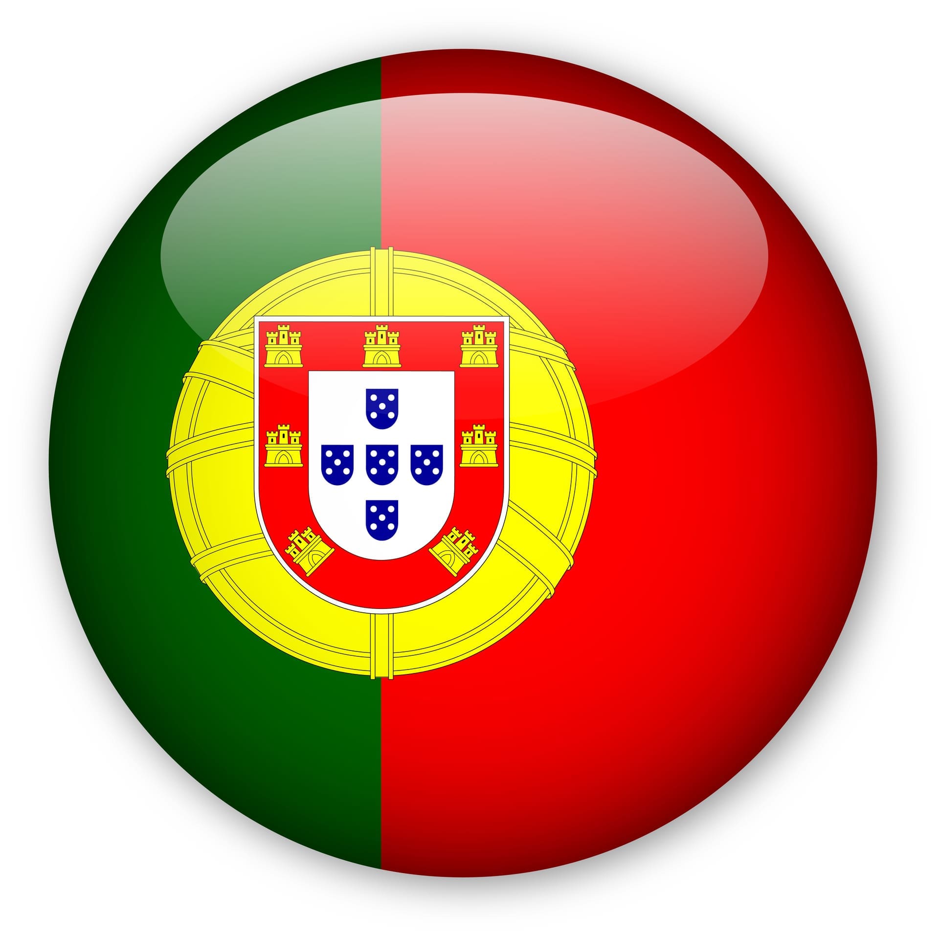 Portuguese Flag Button